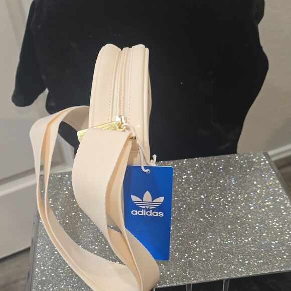 Adidas Terrace Crossbody Bag- White/Gold Metallic/White - Picture 10 of 11
